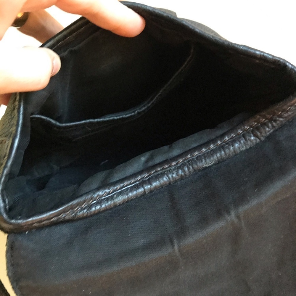 Vintage Fossil Crossbody Bag Black Leather - Picture 9 of 11